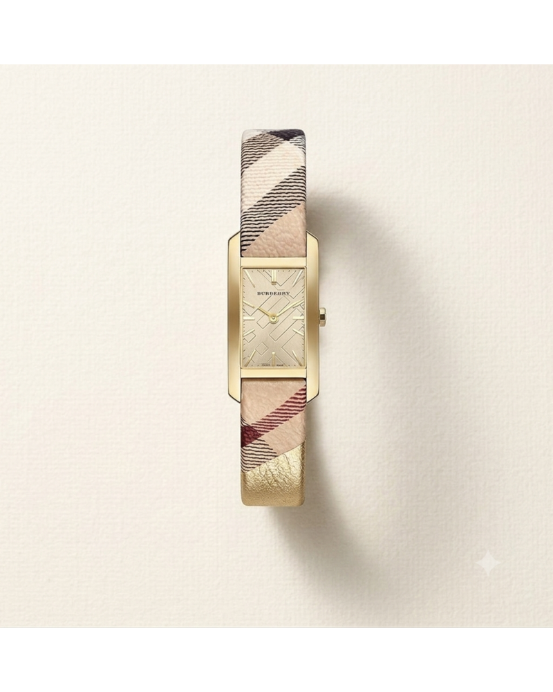 Reloj Burberry Mujer | Diseño Rectangular con Estampado Check