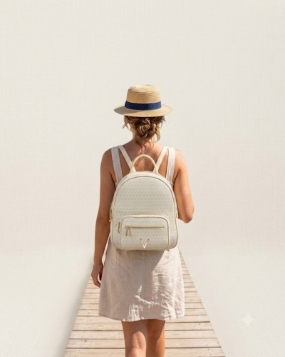 Mochila Pequeña Valentino Mujer Acolchada Crema – Outlet Oficial | Fhein